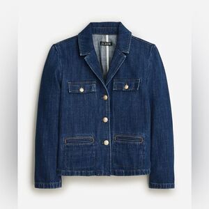 J Crew Denim Blazer Jacket in Resin Wash NWT